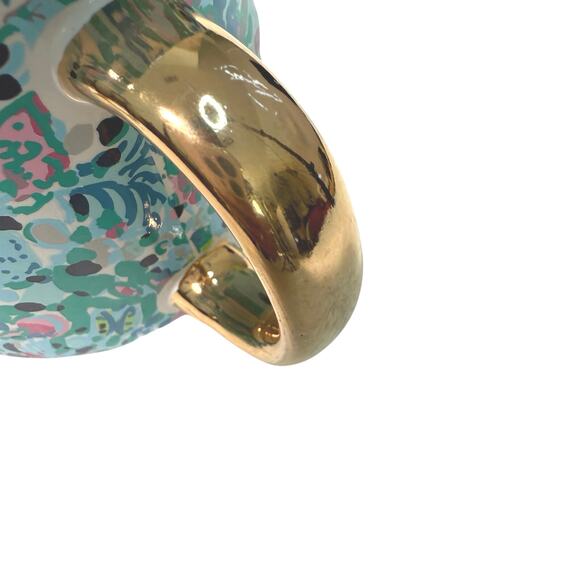 Lilly Pulitzer Mug Set | Coastal Floral Print Gold Handle | Prep Collector Mugs - Picture 5 of 8